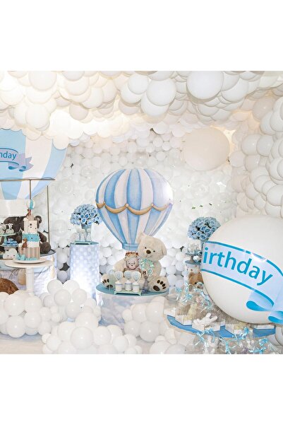 Flippy Set of 10 Latex Balloons, Flippy, Party Model, 13 cm, 1 g, White