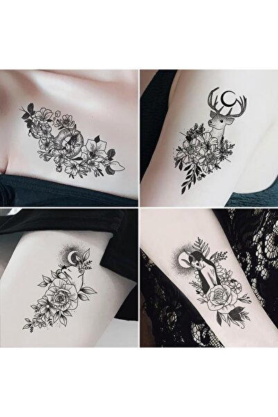 Flippy Set 30 Temporary Tattoos, Flippy, Water-Based, Model 1, Black