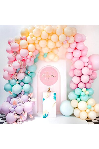 Flippy Set de 10 baloane latex, model petrecere, 13 cm, 1 g, roz