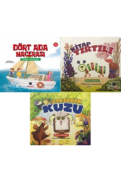 NovaKids Dört Ada Macerası + Kitap Tırtılı + Kıvırcık Kuzu / 3 Kitap Set