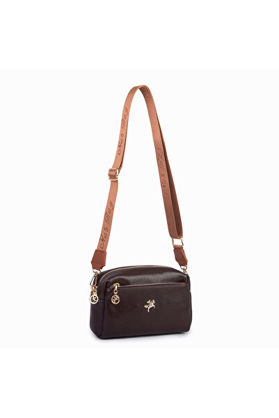 Nas Bag Üç Gözlü, Yumuşak Dokulu, Kadın Postacı Çanta (En:22 x Boy: 14)