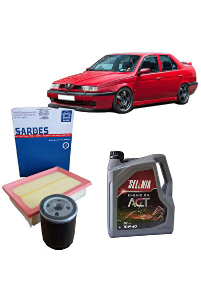 Sardes 1992-1994 ALFA ROMEO 155 2.0 t.s 16V PERİYODİK BAKIM SETİ HAVA + YAĞ F...