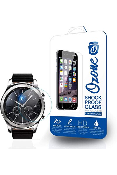 O Ozone واقي شاشة زجاجي مقاوم للصدمات 0.33 مم لهاتف Samsung Gear S3 Classic/F...