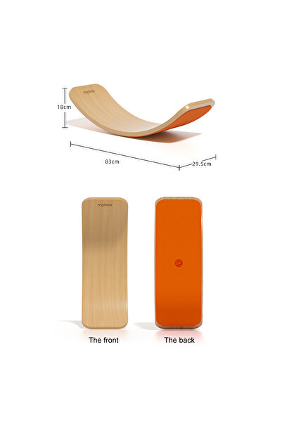 Mideer لوح التوازن الخشبي - برتقالي