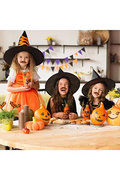 Flippy Fake Mustache for Costumes, Cloth, Self-adhesive, 13 x 10 cm, Curved Brown