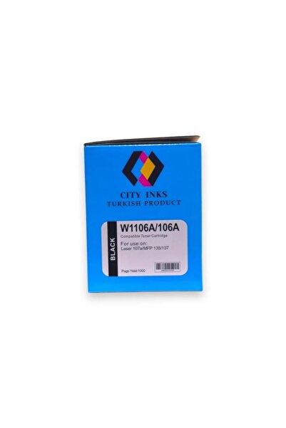City Inks 106A Black Laser Toner Cartridge Replacement W1106A-A106A Compatible with HP LaserJet Pro and Canon