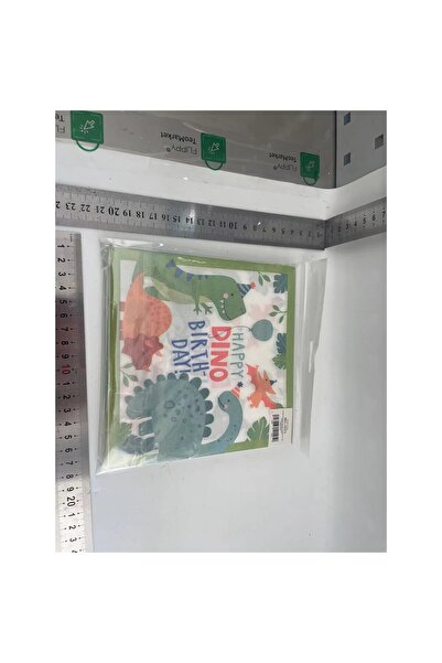 Flippy Set 20 Napkins Happy Birthday Dino Party, Green, 33x33 cm