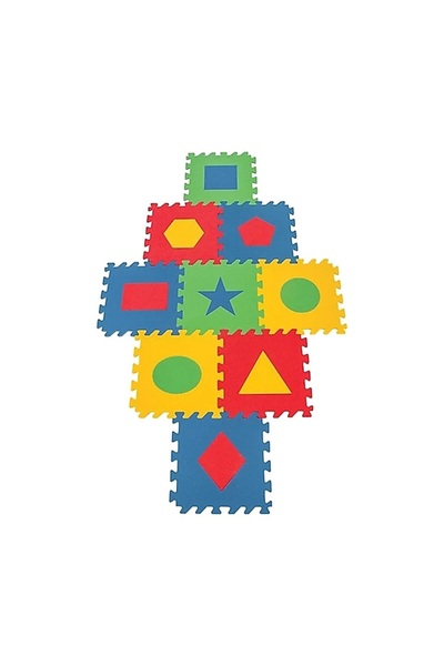 Muhcu Home بازل أرضية للأطفال بأشكال هندسية 7 مم + 9 قطع