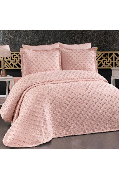 GOLDEN HOME طقم بيكيه مزدوج مقاس 240 × 250 سم ووسادتين