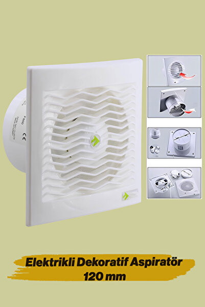 NZB Elektrikli Wc Mutfak Büro Banyo Havalandırma 120 mm Aspiratör Fan Kirli H...