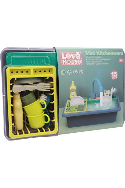 MASEN TOYS Love House: Mini Kitchenware with Electric Water Outlet Kid's Pretend Play