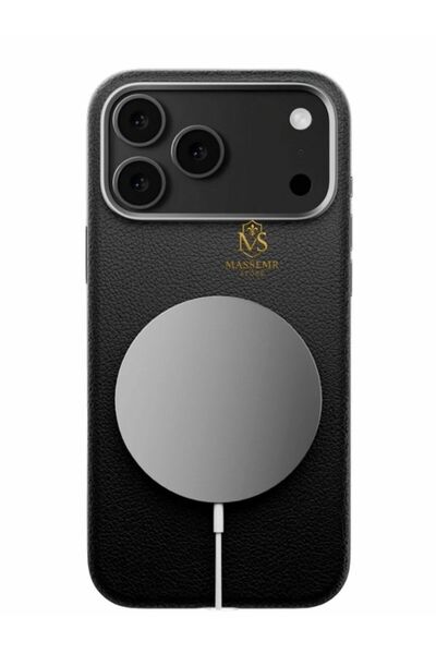 Massemr Premium Leather Case for iPhone 17 Pro Max Magsafe Compatible Stylish Cover Shock Absorbing Phone Protection