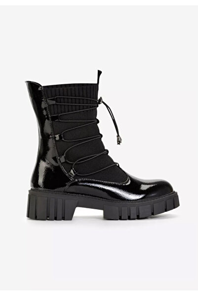 B T Shoes Černé dámské kotníkové boty Lisette