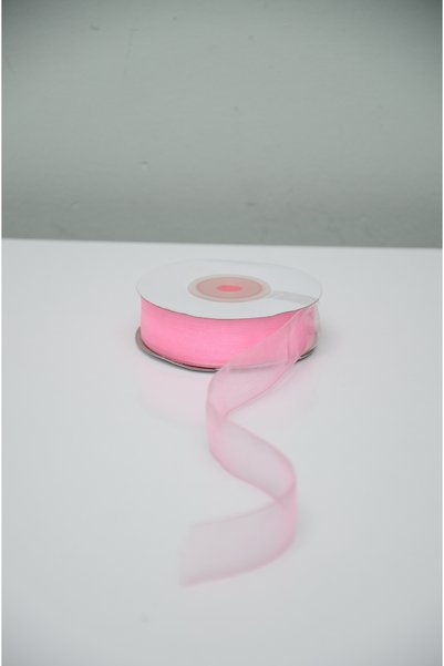 ÇINARASYADAHOME Neon Pink Organza Ribbon Roll 20 mm X 25 Yards Decorative Gift Wrap & Embellishment Ribbon