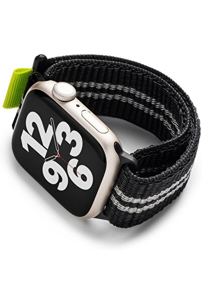 Ringke سوار بديل رياضي من النايلون لساعة Apple Watch مقاس 38/40/41 مم | أسود