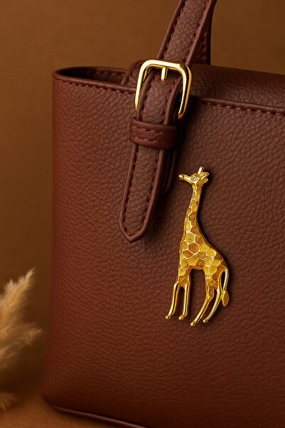 uğurlu dükkan RENKLİ MOZAİK ZÜRAFA İĞNELİ BROŞ