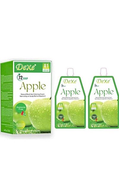 Dexe صبغة شعر التفاح اسود خالي من الامونيا لا يترك اثر على البشرة 500+500مل A2