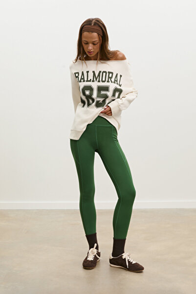 Stradivarius Cut-out cropped leggings