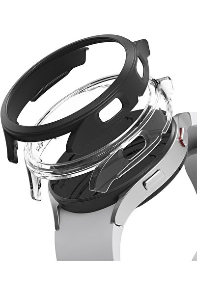 Ringke حافظة ساعة سامسونج جالاكسي واتش 4 مقاس 44 مم | سلسلة رفيعة | شفاف + أسود