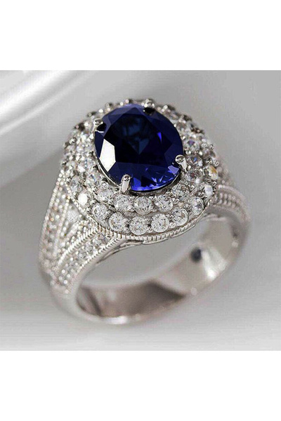 Choice3 8 خواتم أنيقة من Huitan F837، مناسبة للحفلات النسائية، بيضاوية الشكل،...