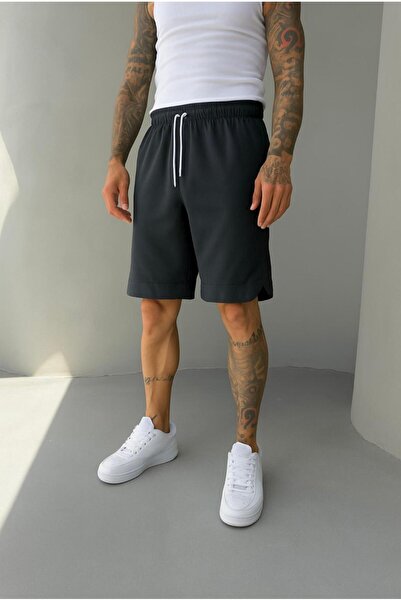 KağanKY Σορτς από ύφασμα καπνιστό ζακάρ