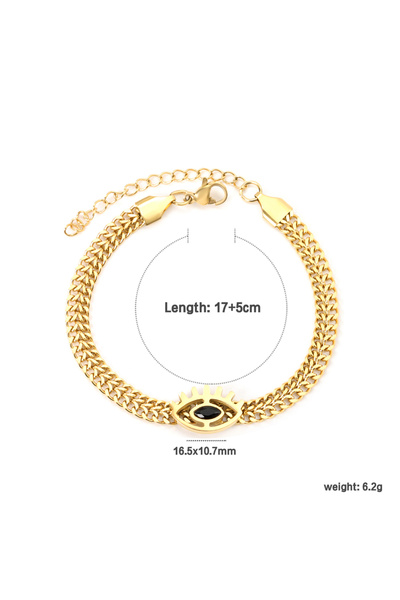 Choice BR287601G Fashion Eye Pendant Bracelet Bead String Bracelet Girl Personality Versatile Cherry Access