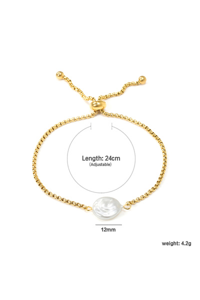 Choice BR27020AG Niche Shell Freshwater Pearl Pendant Necklace/Bracelet Girls' Seaside Vacation Jewelry Fas