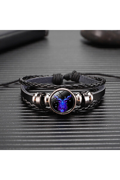 Choice11 YA0722-9-Capricorn 12 Zodiac Signs Ctellation Charm Luminous Bracele...