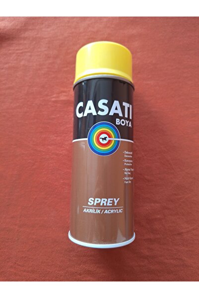 Casati Akrilik Sprey Boya 400 ml – Düz Limon Sarı RAL 1018, Hızlı Kuruyan