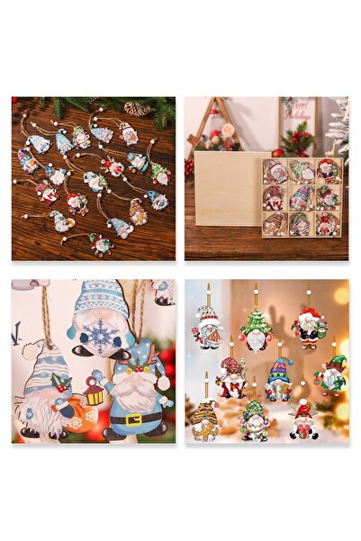 Flippy 18 Ξύλινα Χριστουγεννιάτικα Διακοσμητικά, Flippy, με Κορδόνι για Κρέμα στο Δέντρο, Μπλε