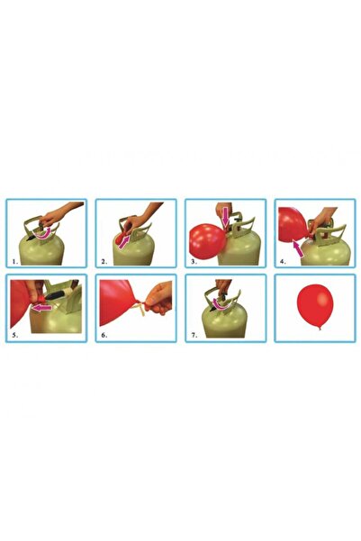 Flippy Single-use Helium Cylinder for ~30 Latex Balloons, 0.20 m3, Red