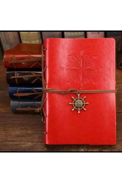 Menessa World Compass Embossed Leather Memory Book