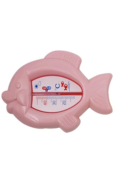 Flippy Floating Bath Thermometer, Fish Model, Waterproof, Pink, 15.5x9.5x2 cm