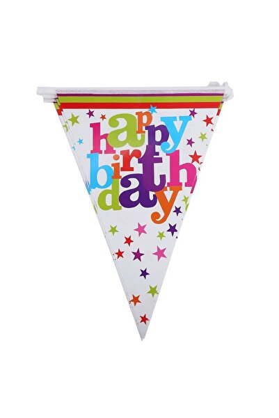 Flippy Set of 10 Banner Flags Flippy, Happy Birthday Collection, 270 cm, Crepe Paper, Multicolor