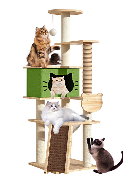 KidLe Cat Tree Cat Climbing Frame with Space Capsule Cat Scratching Post Cat Toys