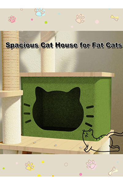 KidLe Cat Tree Cat Climbing Frame with Space Capsule Cat Scratching Post Cat Toys