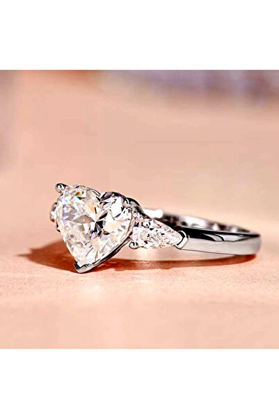 Choice 6 خواتم أصابع من هويتان كيو 356، مرصعة بحجر الزركونيا على شكل قلب، منا...