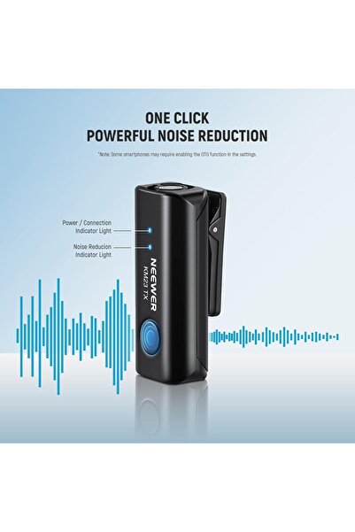 NEEWER Wireless Lavalier Microphone KM23 (1 RX + 2 TX) — 131 ft Range, Noise Cancellation, Omnidir