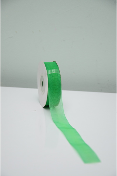 ÇINARASYADAHOME Πράσινη κορδέλα οργάντζα σε ρολό 20 mm x 25 γιάρδες – 23 μέτρ...
