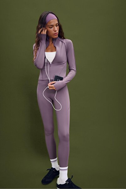 Stradivarius Fitted zip-up jacket