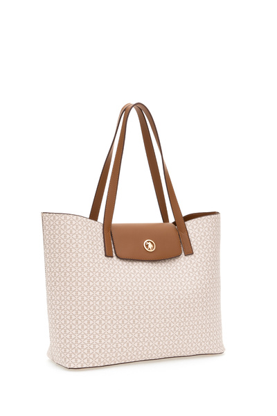 U.S. Polo Assn. Women's Beige Makeup Bag Handbag 50293697-Vr011