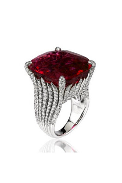 Choice 7 خواتم مربعة رائعة من هويتان Q709 مرصعة بالزركونيا المكعبة باللون الأ...