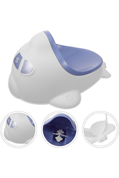 Flippy Dalip Boys' Urinal, Airplane Shape, 0-8 Years, Wall-Mount, Brush Included, 29x33.5 cm, White/Blue