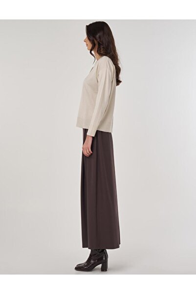 Kayra Cardigan cu detaliu cu nasturi, cu guler cămașă, ecru