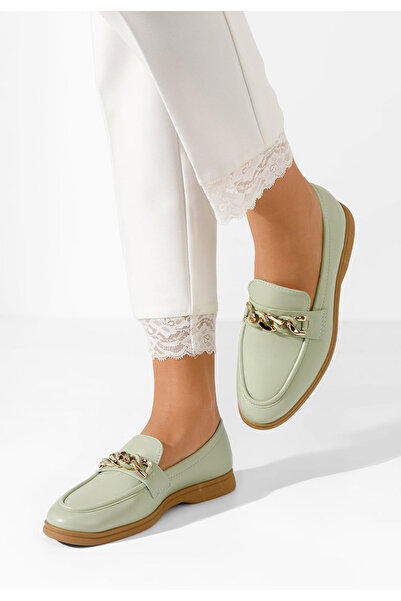 B T Shoes Zelené mokasíny dámské Eroche