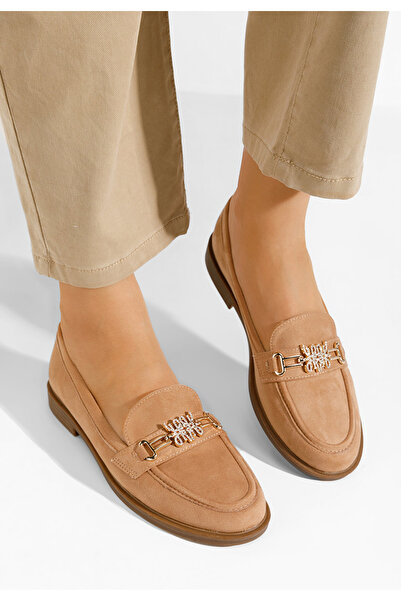 B T Shoes Almatea women's moccasins khaki