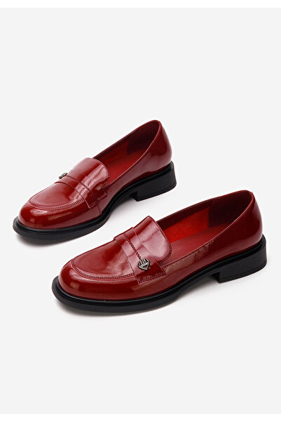 B T Shoes Bordové loafers mokasíny Grapila