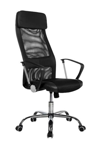 DacEnergy Scaun birou , din microplasa, cu baza cromata, spatar inalt, ergono...