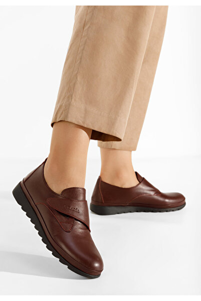 B T Shoes Δερμάτινα μοκασινια γυναικεια Asti κοκκινο