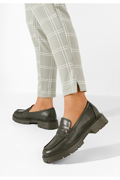 B T Shoes Zelené mokasíny dámske Airesa